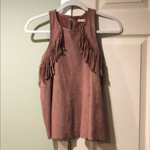 Suede mauve tank